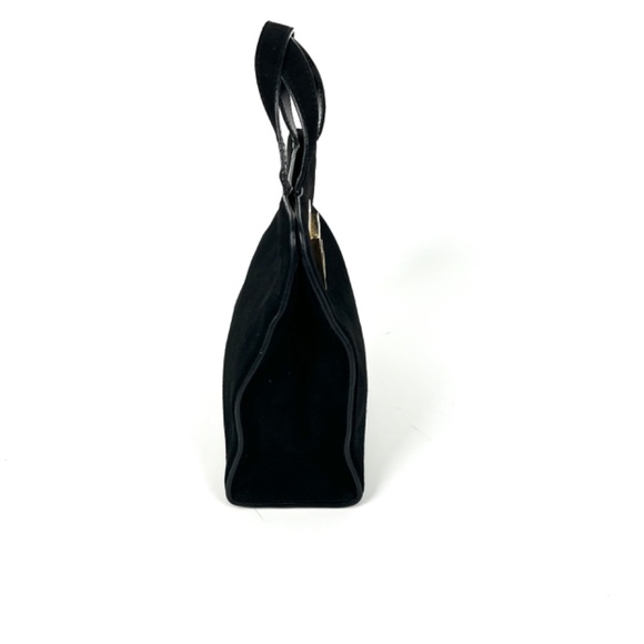 Authentic Vintage GUCCI Suede Black Mini Top Handle Satchel Bag - Picture 7 of 16